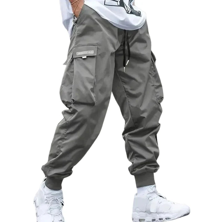 Herren Cargo Jogginghose mit Kordelzug und elastischem Bund-Men Pants-Alpenkind