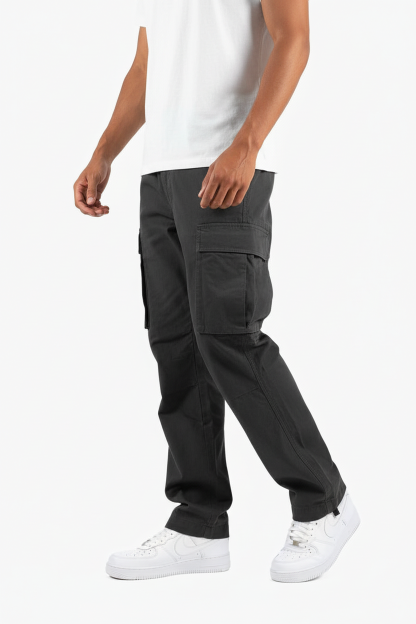 Herren-Cargohose mit praktischen Taschen und geradem Beinschnitt-Men Pants-Alpenkind