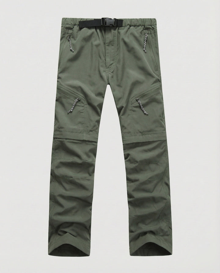 Herren Cargohose mit Reißverschlusstaschen und verstellbarem Bund-Men Pants-Alpenkind