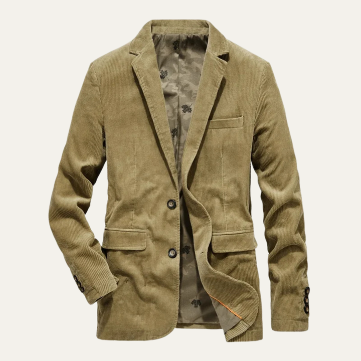 Herren Cordblazer mit Reverskragen und Knopfverschluss-Men Jackets-Alpenkind