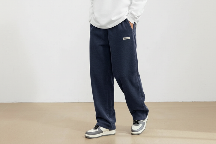 Herren Cordhose mit Elastischem Bund und Geradem Bein-Men Pants-Alpenkind