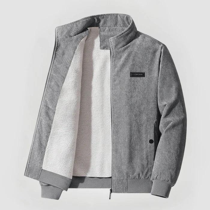 Herren Cordjacke mit Stehkragen und Reißverschluss-Men Outerwear-Alpenkind