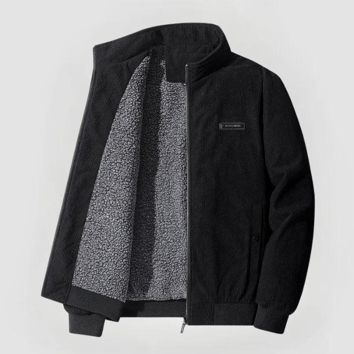 Herren Cordjacke mit Stehkragen und Reißverschluss-Men Outerwear-Alpenkind