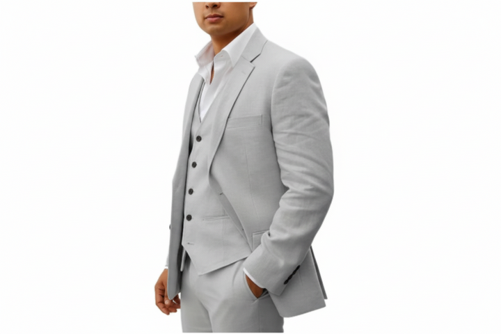 Herren Dreiteiliger Anzug mit Einreihigem Sakko und Knopfweste-Men Sets-Alpenkind