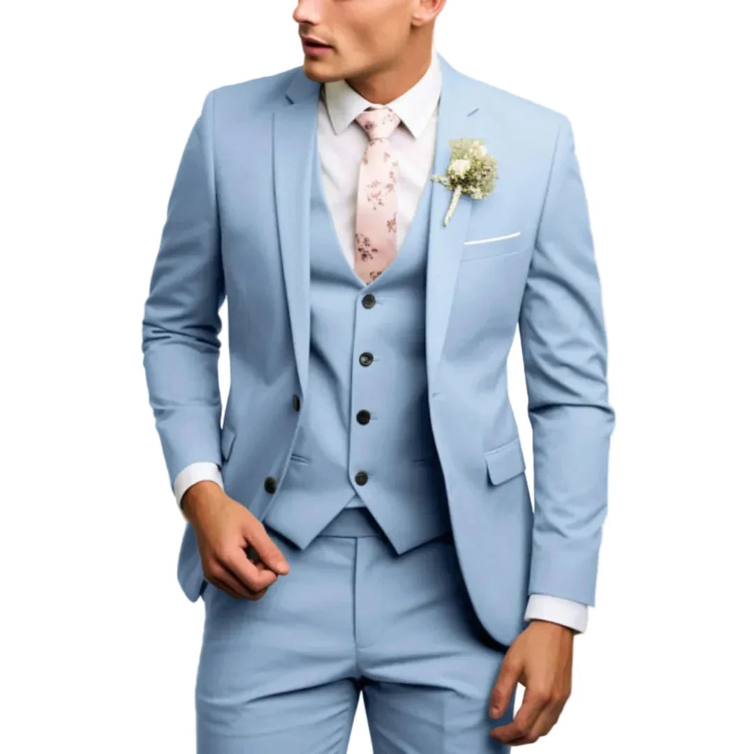 Herren Dreiteiliger Anzug mit Sakko Weste und Hose-Men Sets-Alpenkind