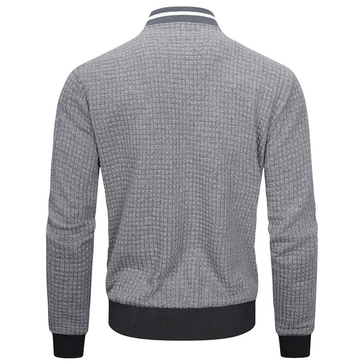 Herren Gesteppte Jacke mit Reißverschluss, Stehkragen und Ärmeltasche-Men Jackets-Alpenkind