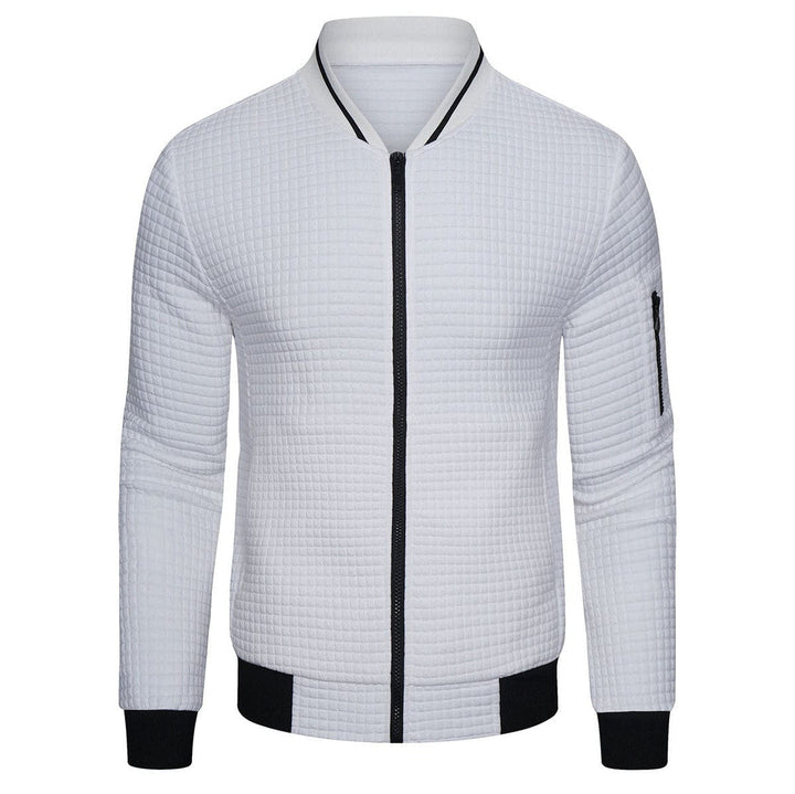 Herren Gesteppte Jacke mit Reißverschluss, Stehkragen und Ärmeltasche-Men Jackets-Alpenkind