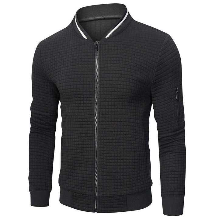 Herren Gesteppte Jacke mit Reißverschluss, Stehkragen und Ärmeltasche-Men Jackets-Alpenkind