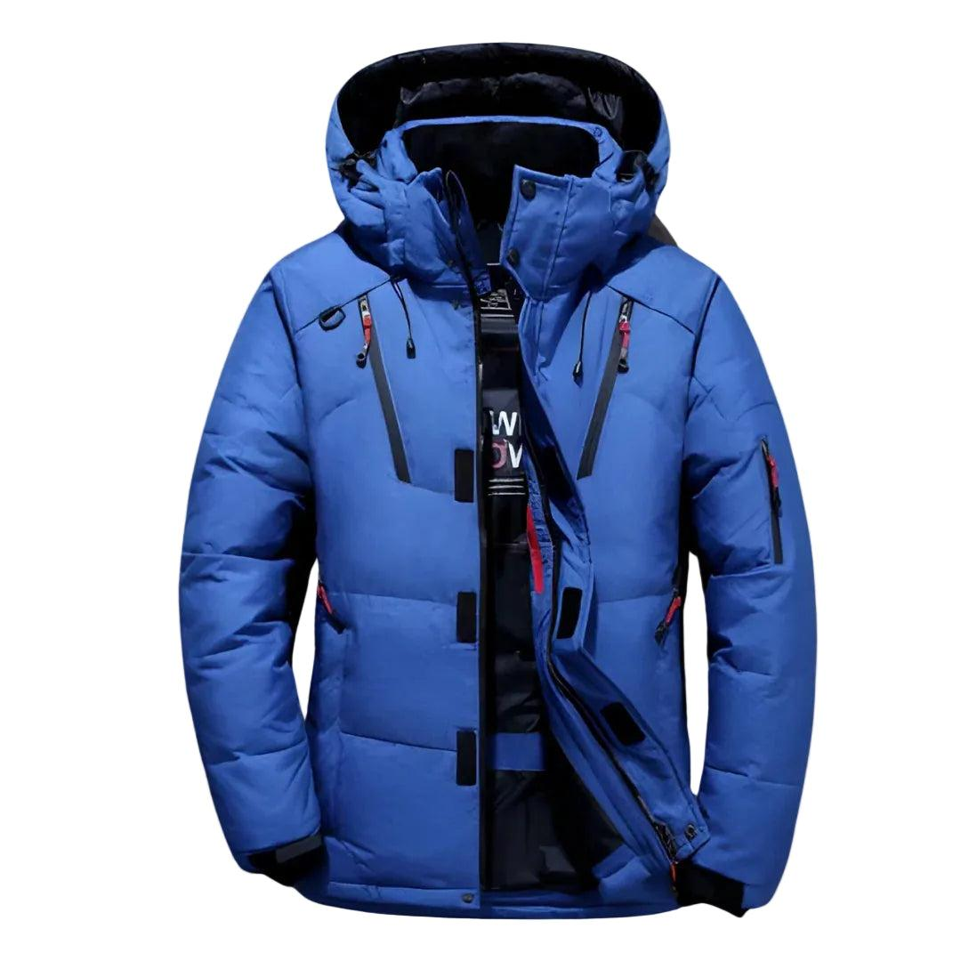 Herren Gesteppte Kapuzenjacke mit Funktionstaschen-Men Outerwear-Alpenkind