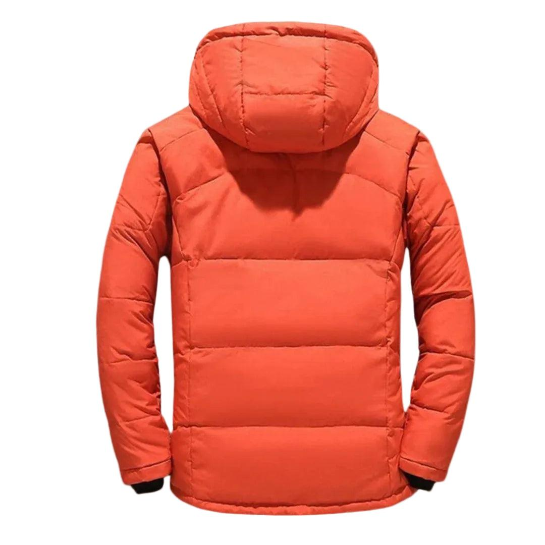 Herren Gesteppte Kapuzenjacke mit Funktionstaschen-Men Outerwear-Alpenkind