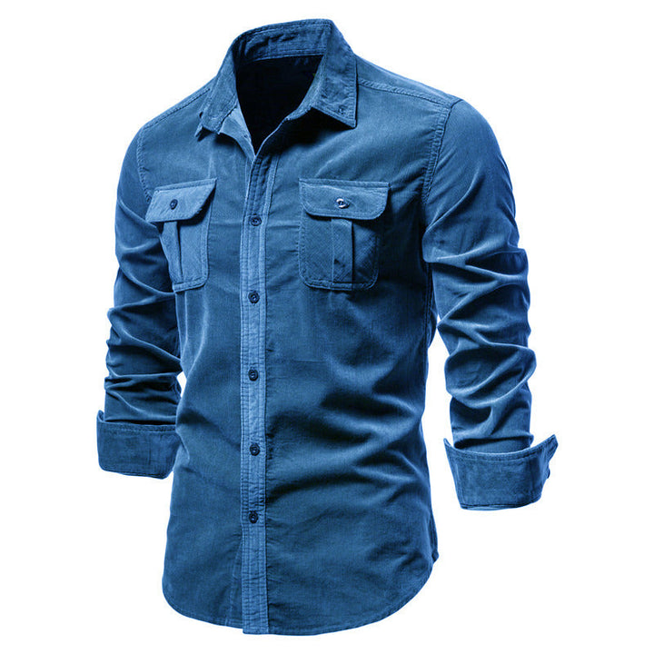 Herren Hemd mit Brusttaschen und Knopfleiste-Men Shirt-Alpenkind