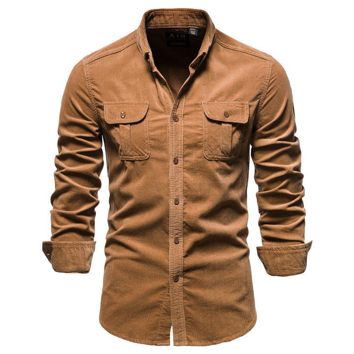 Herren Hemd mit Brusttaschen und Knopfleiste-Men Shirt-Alpenkind