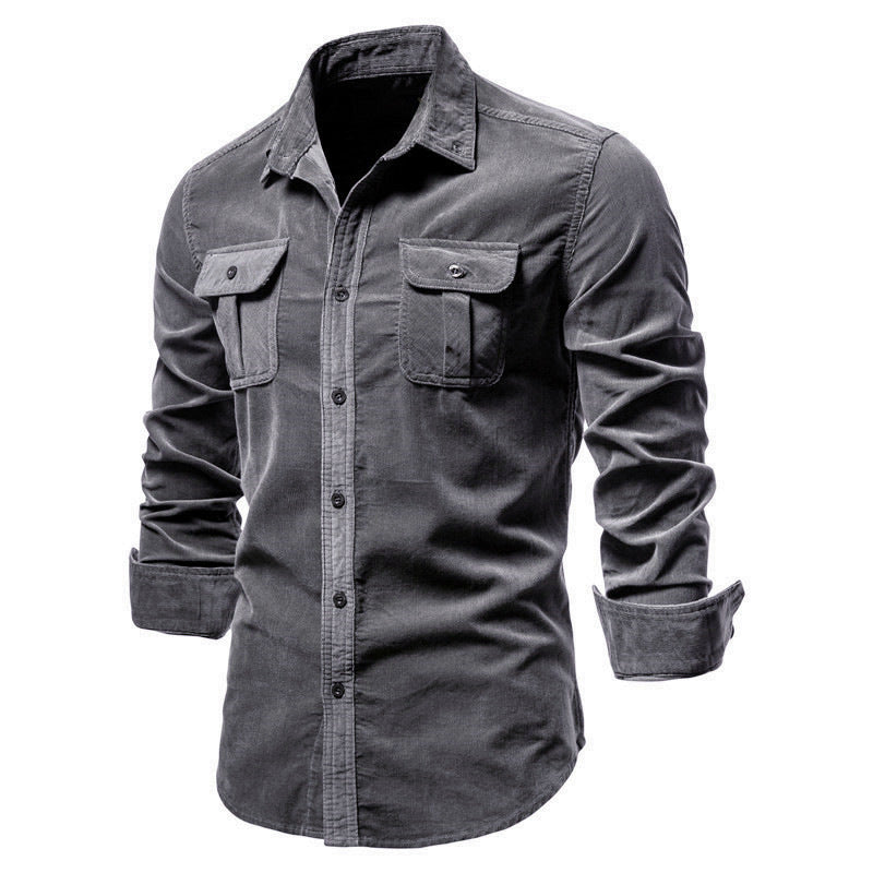 Herren Hemd mit Brusttaschen und Knopfleiste-Men Shirt-Alpenkind