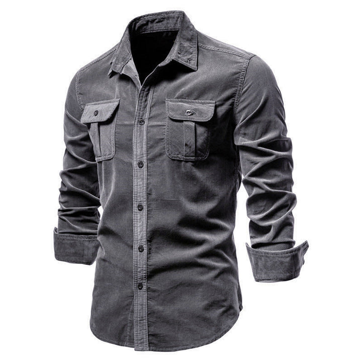 Herren Hemd mit Brusttaschen und Knopfleiste-Men Shirt-Alpenkind