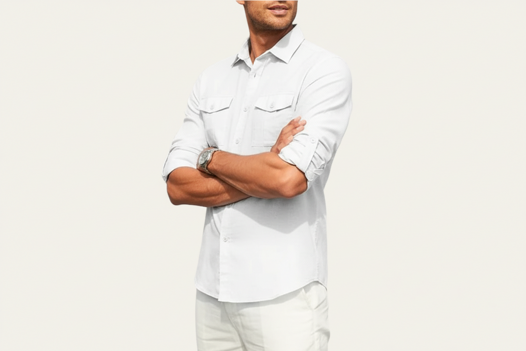 Herren Hemd mit Knopfleiste und zwei Brusttaschen mit Patte-Men Shirt-Alpenkind