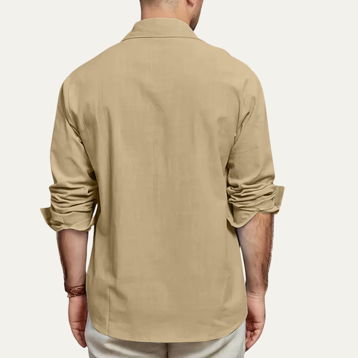 Herren Hemd mit Knopfleiste und zwei Brusttaschen mit Patte-Men Shirt-Alpenkind