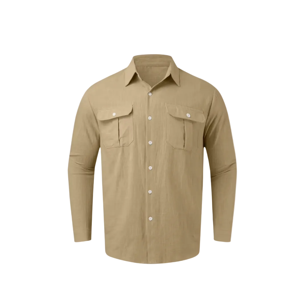 Herren Hemd mit Knopfleiste und zwei Brusttaschen mit Patte-Men Shirt-Alpenkind