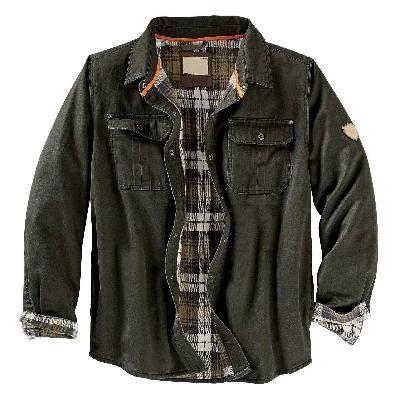 Herren Hemdjacke mit Knopfleiste und Brusttaschen-Men Tops-Alpenkind