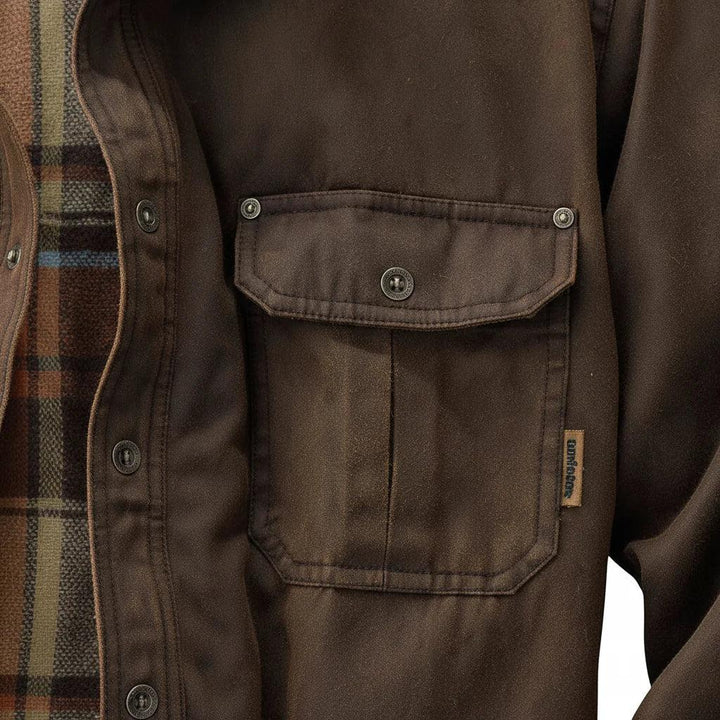 Herren Hemdjacke mit Knopfleiste und Brusttaschen-Men Tops-Alpenkind