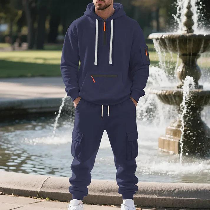 Herren Hoodie- und Cargo-Jogginganzug-Men Sets-Alpenkind