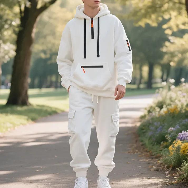 Herren Hoodie- und Cargo-Jogginganzug-Men Sets-Alpenkind