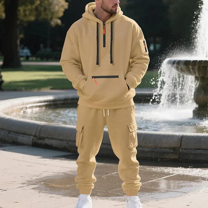 Herren Hoodie- und Cargo-Jogginganzug-Men Sets-Alpenkind