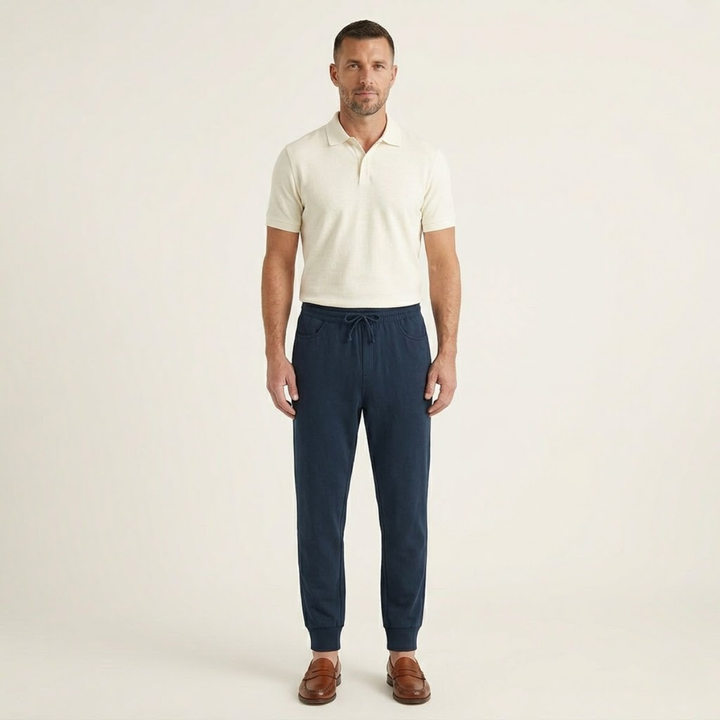 Herren Hose mit elastischem Bund und Kordelzug-Men Pants-Alpenkind