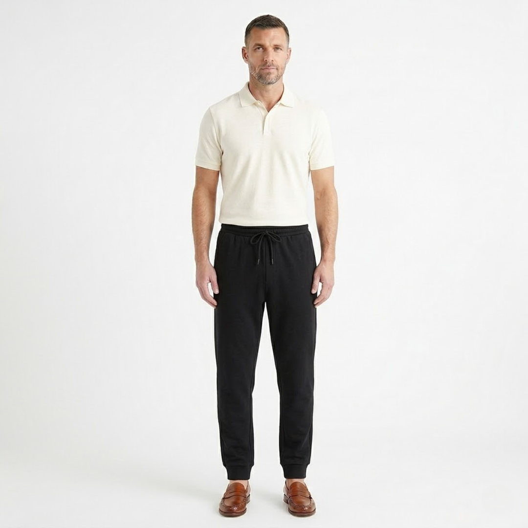 Herren Hose mit elastischem Bund und Kordelzug-Men Pants-Alpenkind