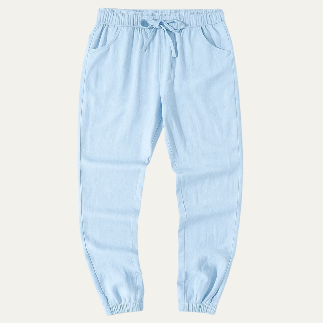 Herren Hose mit elastischem Bund und Kordelzug-Men Pants-Alpenkind