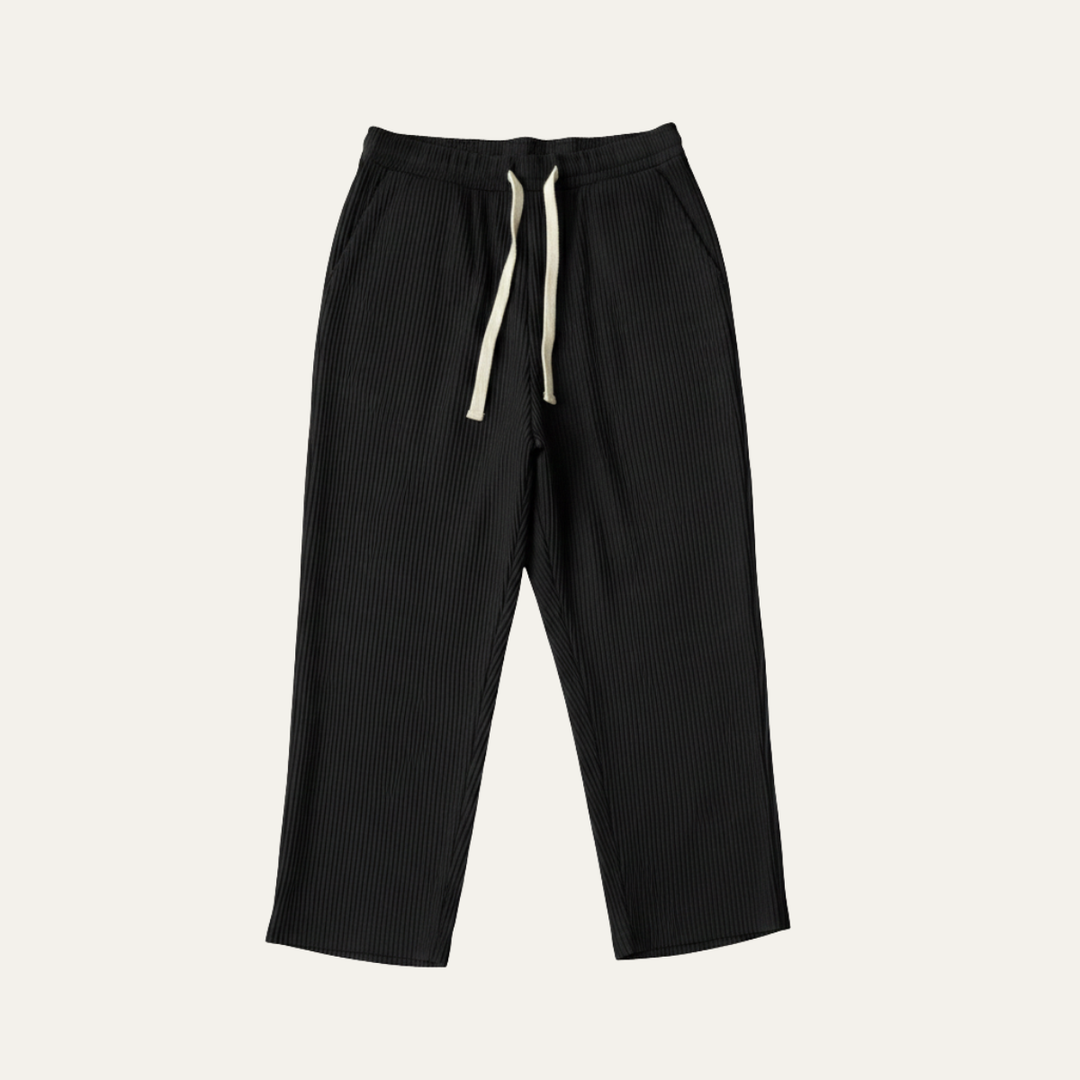 Herren Hose mit elastischem Bund und Kordelzug sowie geradem Bein-Men Pants-Alpenkind