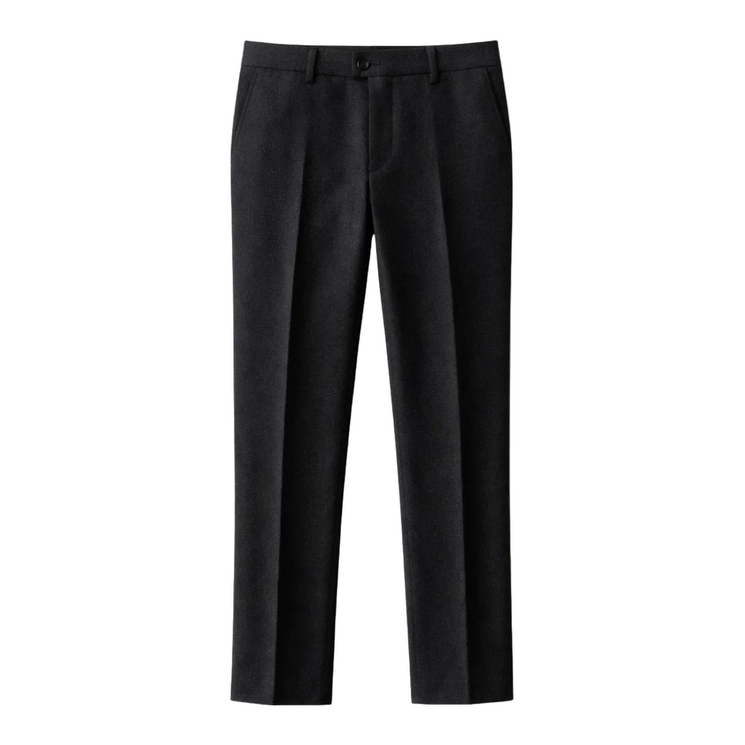 Herren Hose mit geradem Bein, Falten und Gürtelschlaufen-Men Pants-Alpenkind
