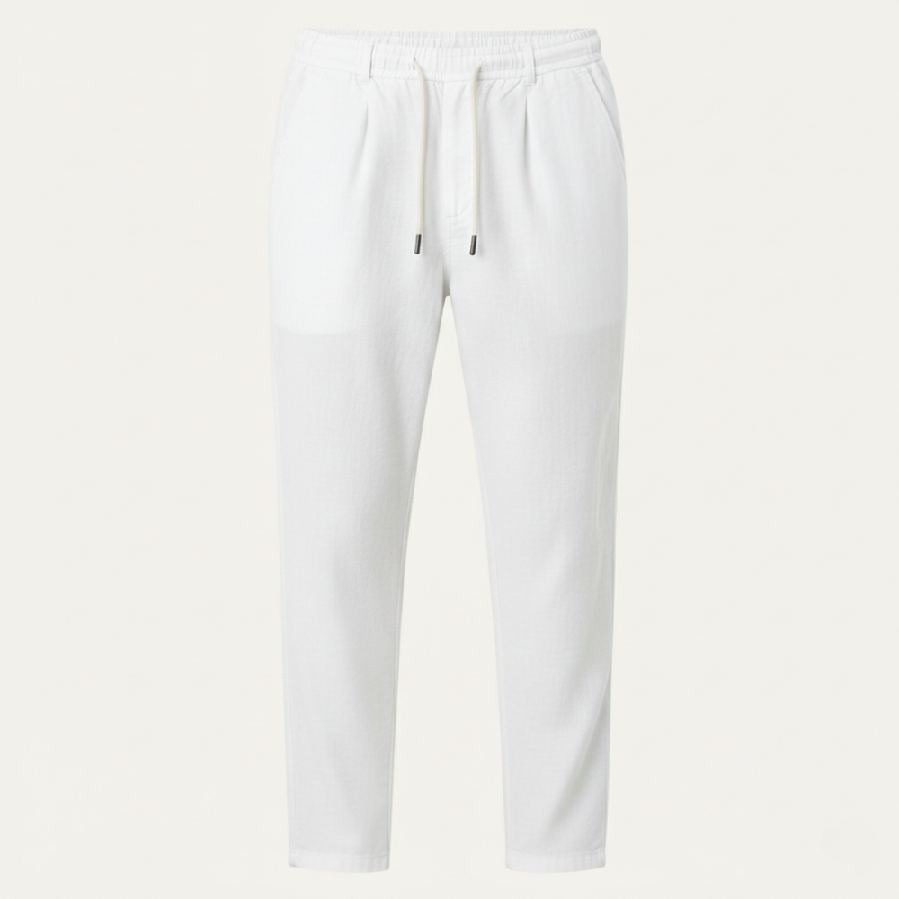 Herren Hose mit geradem Bein und Kordelzugbund-Men Pants-Alpenkind