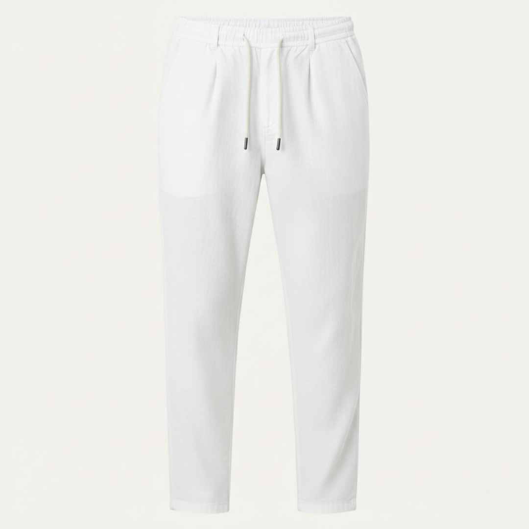 Herren Hose mit geradem Bein und Kordelzugbund-Men Pants-Alpenkind