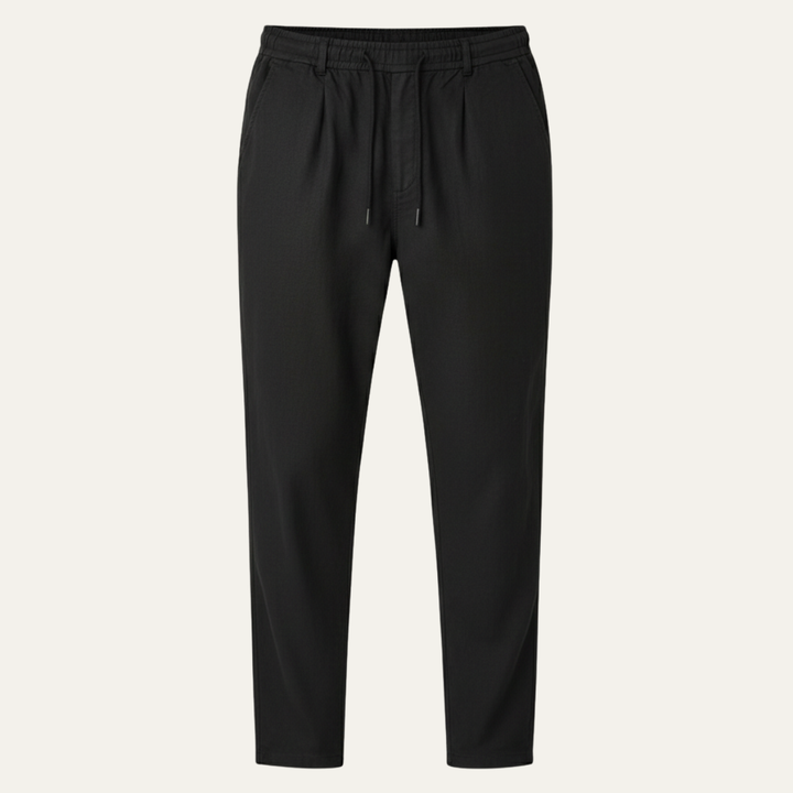 Herren Hose mit geradem Bein und Kordelzugbund-Men Pants-Alpenkind
