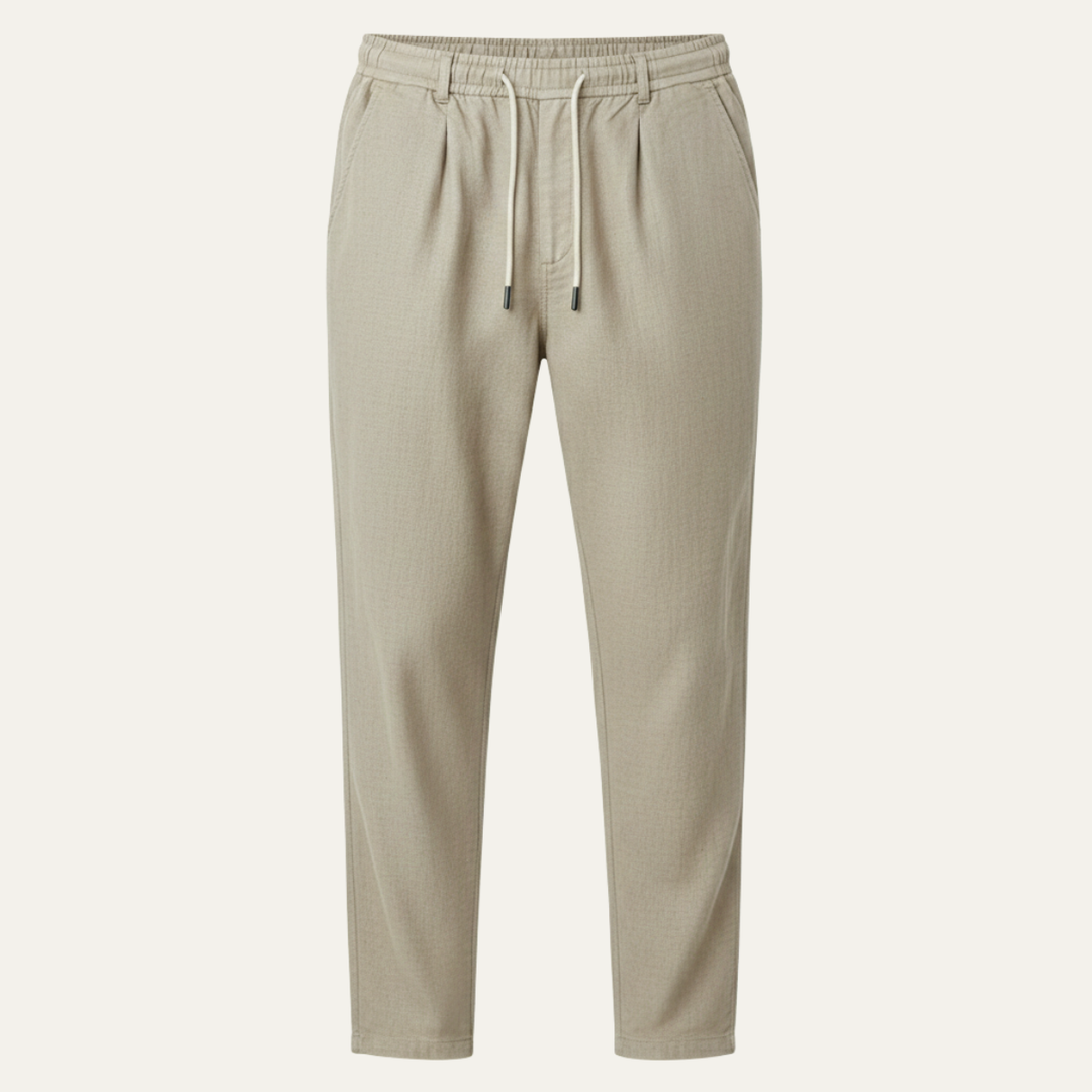 Herren Hose mit geradem Bein und Kordelzugbund-Men Pants-Alpenkind