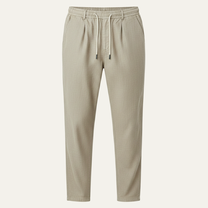 Herren Hose mit geradem Bein und Kordelzugbund-Men Pants-Alpenkind