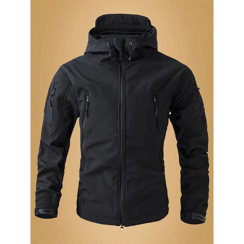 Herren Jacke mit Kapuze, Reißverschluss und mehreren Reißverschlusstaschen-Men Outerwear-Alpenkind