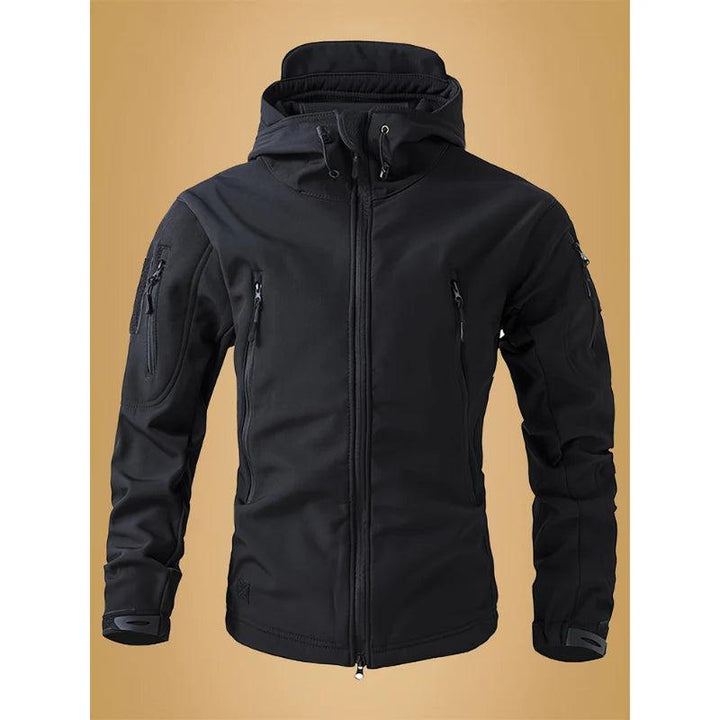 Herren Jacke mit Kapuze, Reißverschluss und mehreren Reißverschlusstaschen-Men Outerwear-Alpenkind