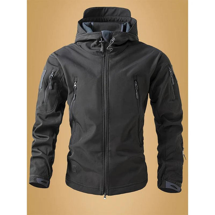 Herren Jacke mit Kapuze, Reißverschluss und mehreren Reißverschlusstaschen-Men Outerwear-Alpenkind