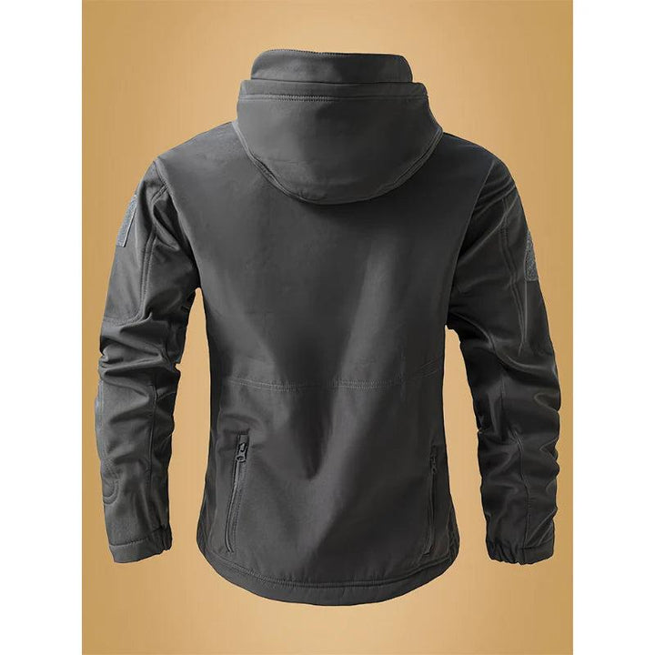 Herren Jacke mit Kapuze, Reißverschluss und mehreren Reißverschlusstaschen-Men Outerwear-Alpenkind