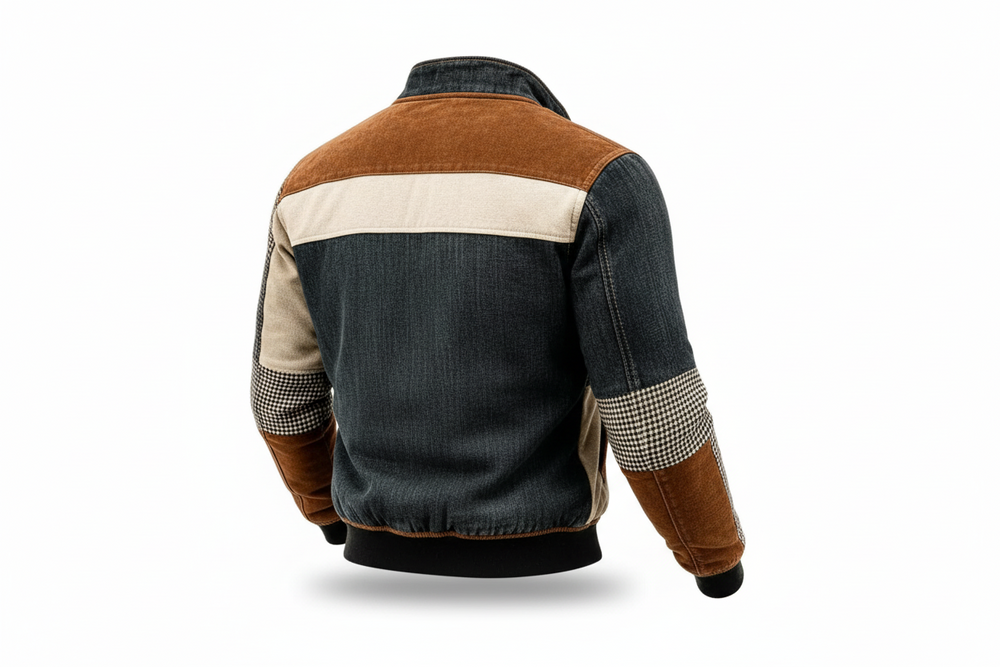 Herren Jacke mit Paneldesign und Reißverschluss-Men Outerwear-Alpenkind