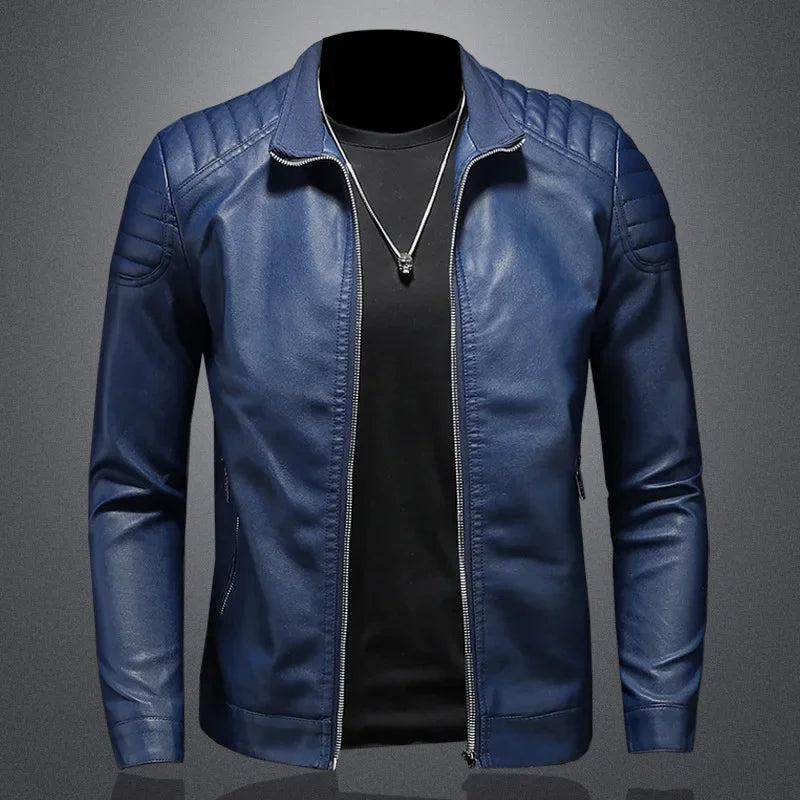 Herren Jacke mit Reißverschluss, Stehkragen und Schulterdetails-Men Outerwear-Alpenkind