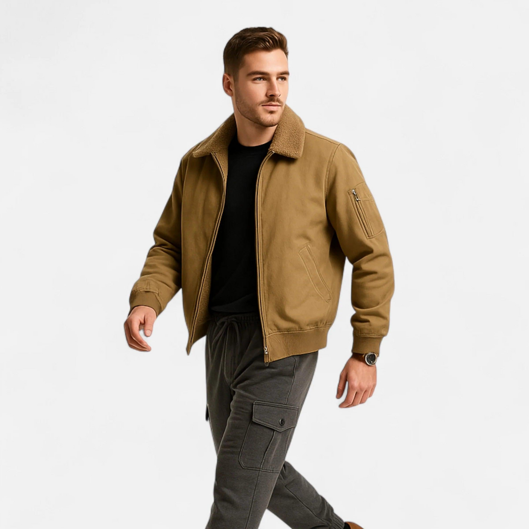 Herren Jacke mit Stehkragen und Innenschicht-Men Outerwear-Alpenkind