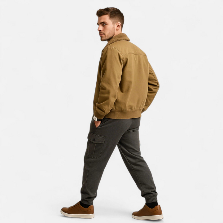 Herren Jacke mit Stehkragen und Innenschicht-Men Outerwear-Alpenkind