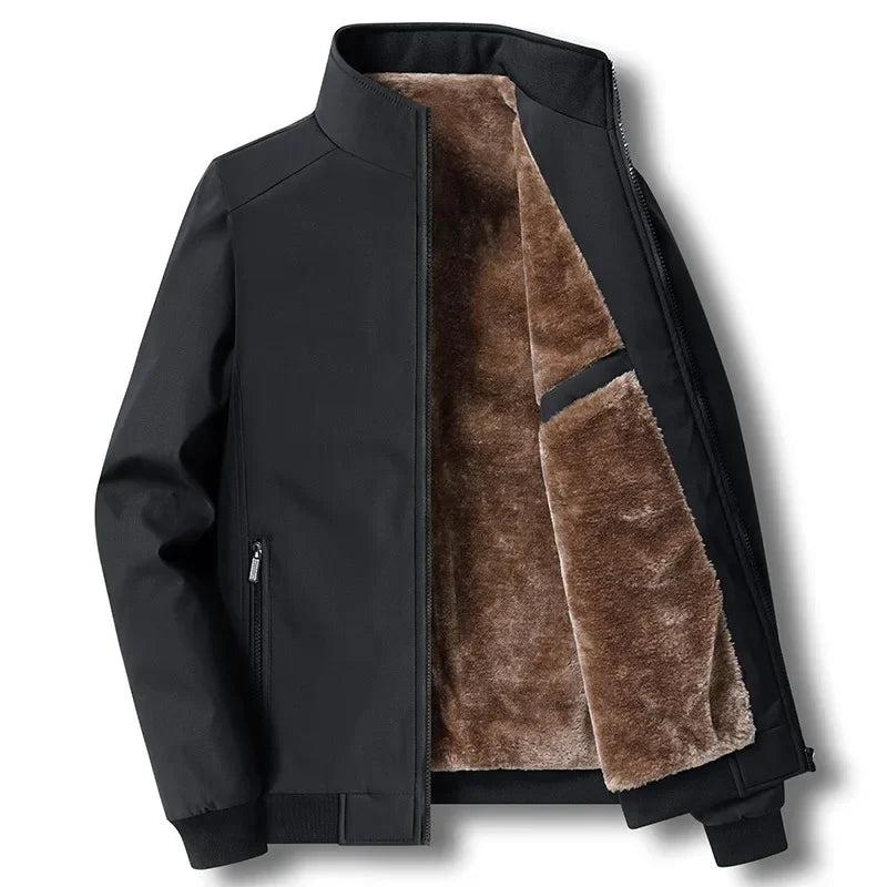 Herren Jacke mit Stehkragen und Reißverschluss-Men Outerwear-Alpenkind