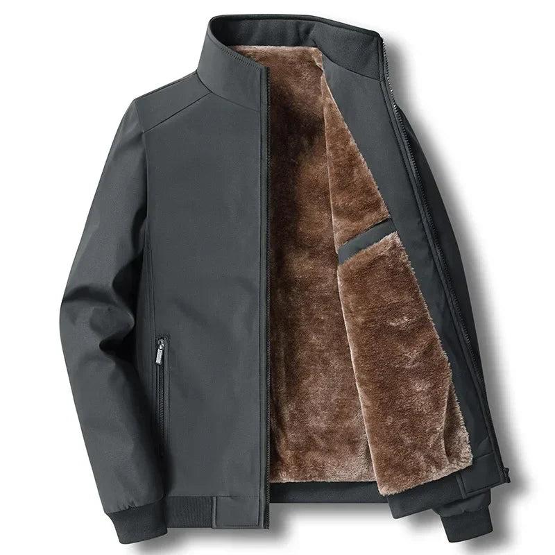 Herren Jacke mit Stehkragen und Reißverschluss-Men Outerwear-Alpenkind