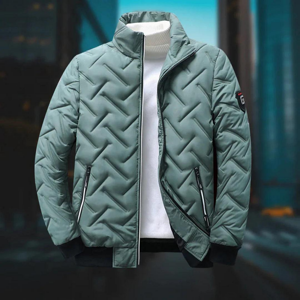 Herren Jacke mit Stehkragen und Steppmuster-Men Outerwear-Alpenkind