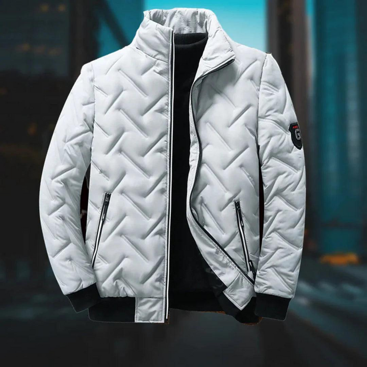 Herren Jacke mit Stehkragen und Steppmuster-Men Outerwear-Alpenkind