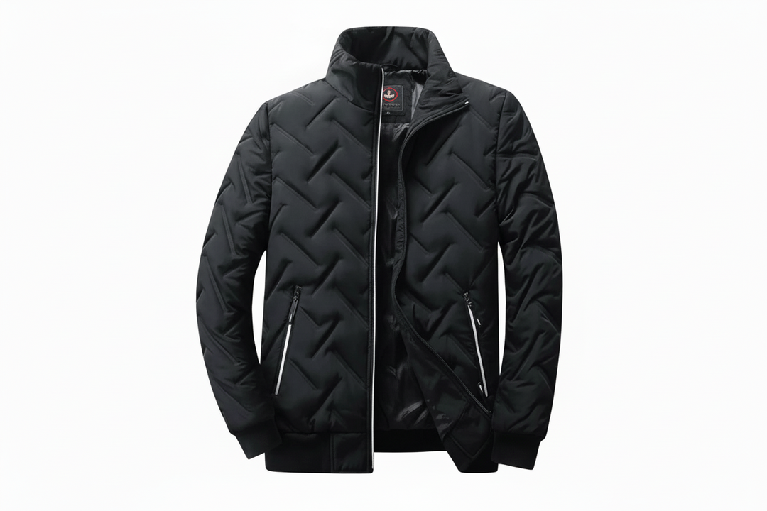 Herren Jacke mit Stehkragen und Steppmuster-Men Outerwear-Alpenkind