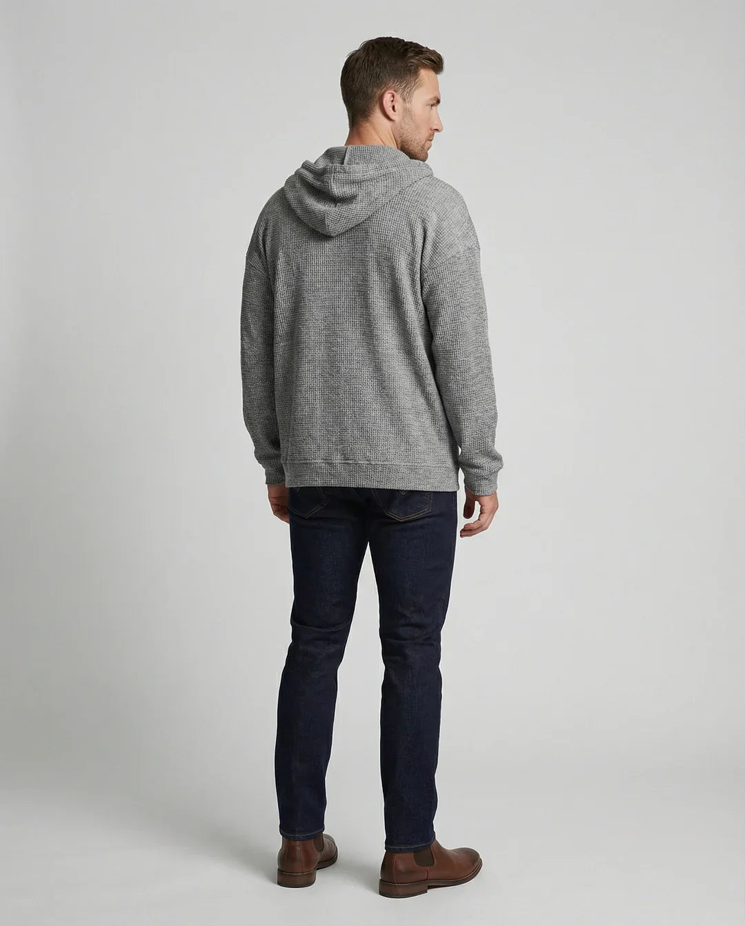 Herren Kapuzenjacke mit Reißverschluss und Fronttasche-Men Jackets-Alpenkind